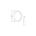 outdoor wall luminaire EYE round, CCT Switch, impact resistant IP65, black matt 