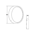 Brumberg Wandarmatuur voor buitenshuis EYE rond, CCT Switch, slagvast IP65, zwart mat 
