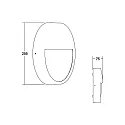 Brumberg Wandarmatuur voor buitenshuis EYE slagvast, met omslag IP65, wit mat 