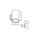 Brumberg Wandarmatuur IP20, zwart 