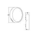 Brumberg Wandarmatuur voor buitenshuis EYE rond, slagvast, zijdelingse straling IP65, wit mat 