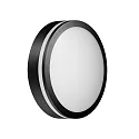 Wandarmatuur voor buitenshuis EYE rond, slagvast, zijdelingse straling IP65, zwart mat 