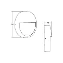 Brumberg Wandarmatuur voor buitenshuis EYE halfrond, slagvast, zijdelingse straling IP65, wit mat 