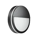 Wandarmatuur voor buitenshuis EYE halfrond, slagvast, zijdelingse straling IP65, zwart mat 