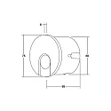 Brumberg Wandinbouwarmatuur WALL KIT68 rond IP20, wit 