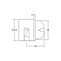 Brumberg Wandinbouwarmatuur WALL KIT68 hoekig IP20, zwart 