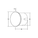 Brumberg Wandinbouwarmatuur WALL KIT68 rond, met omslag IP20, zwart 