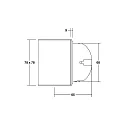 Brumberg Wandinbouwarmatuur WALL KIT68 hoekig, met omslag IP20, zwart 