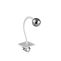 Brumberg Leesarmatuur ARCUS rond, met schakelaar, met flexibele arm, ingebouwde versie IP20, chroom, wit 