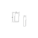 Brumberg outdoor wall luminaire COATIS square, high, switchable IP65, powder coated, graphite grey 