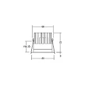 Brumberg Inbouwarmatuur, glanzend, zwart, transparant 9,2W 820lm 3000K 20-40° 20-40° CRI 80-89