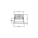 Brumberg Inbouwarmatuur, glanzend, zwart, transparant 9,2W 840lm 4000K 20-40° 20-40° CRI 80-89