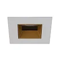 Plafondinbouwarmatuur ALTERO-S hoekig, direct IP44, goud, wit dimbaar