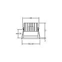 Brumberg Downlight ALTERO vierkant IP44, goud, zwart 