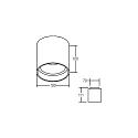 Brumberg Downlight TUBIC rond, opbouwversie, direct / indirect IP20, zwart mat 