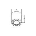 Brumberg Surface LED spot, IP20, round, height 9.5cm / Ø 8.5cm, 230V AC, 6W 3000K 640lm 38°, swivelling 25°