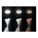 Recessed LED downlight with funnel cover, IP20, round, Ø 8.2cm, dim2warm, 350mA, 12W 1800-3000K 930lm 24°, matt alu