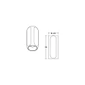 Brumberg Downlight PENCIL MAXI cilindrisch, opbouwversie IP20, gepoedercoat, wit dimbaar