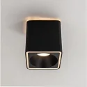 Downlight DOLOK-S hoekig, met sierring, direct / indirect IP20, zwart mat dimbaar