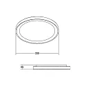 Plafondarmatuur SUNNY MINI / 33CM PHASE CCT Switch, dimbaar, direct / indirect IP20, wit mat dimbaar