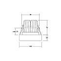 Brumberg recessed luminaire IP20, glossy, transparent 13W 950lm 3000K 20-40° 20-40° CRI 80-89