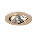 Downlight rond, draaibaar IP20, champagne dimbaar