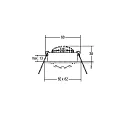 Brumberg Recessed LED spot, IP20, square, 8.2 x 8.2cm, Plug&Play 350mA, 7W 2700K 740lm 38°, swivelling 30°, white