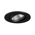 Inbouwarmatuur INDIWO68-R 350MA P&P rond, draaibaar, constante stroom IP20, zwart mat dimbaar 6W 530lm 3000K 36° CRI >95