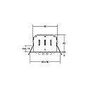 Brumberg Inbouwarmatuur INDIWO68-S 350MA P&P hoekig, draaibaar, constante stroom IP20, nikkel mat dimbaar 6W 530lm 3000K 36° CRI >95