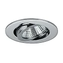 Recessed LED spot, IP20, round, Ø 8.2cm, Plug&Play 350mA, 7W 3000K 740lm 38°, swivelling 30°, chrome