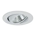 Recessed LED spot, IP20, round, Ø 8.2cm, Plug&Play 350mA, 7W 4000K 770lm 38°, swivelling 30°, white