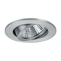 Recessed LED spot, IP20, round, Ø 8.2cm, Plug&Play 350mA, 7W 4000K 770lm 38°, swivelling 30°, matt alu