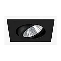 Inbouwarmatuur IP20, glanzend, zwart, transparant  7W 740lm 3000K 20-40° 20-40° CRI 80-89