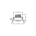 Brumberg Inbouwarmatuur IP20, chroom, glanzend, transparant  3W 310lm 3000K 20-40° 20-40° CRI 80-89