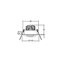 Brumberg Inbouwarmatuur IP20, glanzend, zwart, transparant  3W 310lm 3000K 20-40° 20-40° CRI 80-89