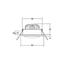 Brumberg Recessed LED spot, IP20, Ø 8.2cm, Plug&Play 350mA, 7W 3000K 600lm 40°, swivelling 30°, structured silver