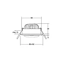 Brumberg Downlight PLUG & PLAY hoekig, met stekker IP20, zilver dimbaar