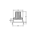 Brumberg Downlight PLUG & PLAY draaibaar, Dim-To-Warm IP65, aluminium mat dimbaar
