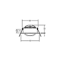 Brumberg Inbouwarmatuur LAKIL-R draaibaar, voor BAP, Dim-To-Warm IP20, wit dimbaar 6W 460lm 1800 - 3000K 38° 38° CRI >80