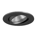 Recessed LED spot INDIWO68, IP20, round, 350mA, 5.5W 3000-1800K 550lm 36°, swivelling, dim2warm, matt titanium