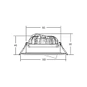Brumberg recessed luminaire BIG65 round, swivelling LED IP65, black dimmable 8W 730lm 3000K 20-40° 20-40° CRI 80-89