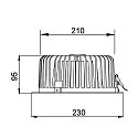 Brumberg Inbouwarmatuur IP20, glanzend, opaal, zwart  32,5W 2600lm 3000K CRI 90-100