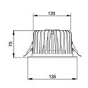 Brumberg Inbouwarmatuur IP20, glanzend, opaal, wit dimbaar 11W 801lm 3000K CRI 90-100