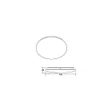 Brumberg ceiling luminaire PANAY MIDI round, with sensor, switchable IP20, glossy, white 