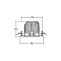 Brumberg Inbouwarmatuur ATLAS rond, draaibaar, roteerbaar LED IP20, wit dimbaar 32W 2700-6500K CRI 90-100