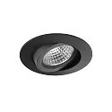 recessed luminaire OLENI-R / PHASE DIM 830 swivelling IP20, black matt dimmable 6,7W 570lm 3000K 38° CRI >80