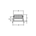 Brumberg Downlight ODEMAR / PHASE DIM 830 rond, stijf, set terug IP20, wit mat dimbaar