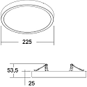 Brumberg LED panel EVIE MIDI round, CCT Switch, switchable, multipower, 10-20W 2230/2400lm 3000-4000K 106° CRI >80