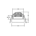 Brumberg Downlight TUBIC rond, draaibaar IP20, wit dimbaar