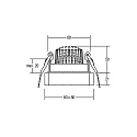 Brumberg Downlight QUBIC hoekig, draaibaar IP20, wit dimbaar